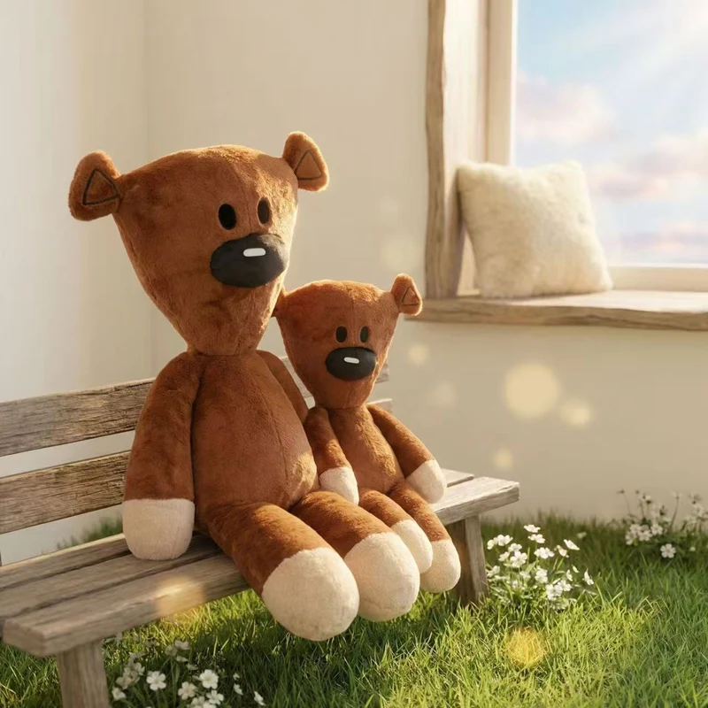 1PC 80/110CM Funny Big Mr Bean Teddy Bear Plush Toy Comedy Cartoon Movie Figure Cute Animal Baby Stuffed Doll Soft Pillow Decor