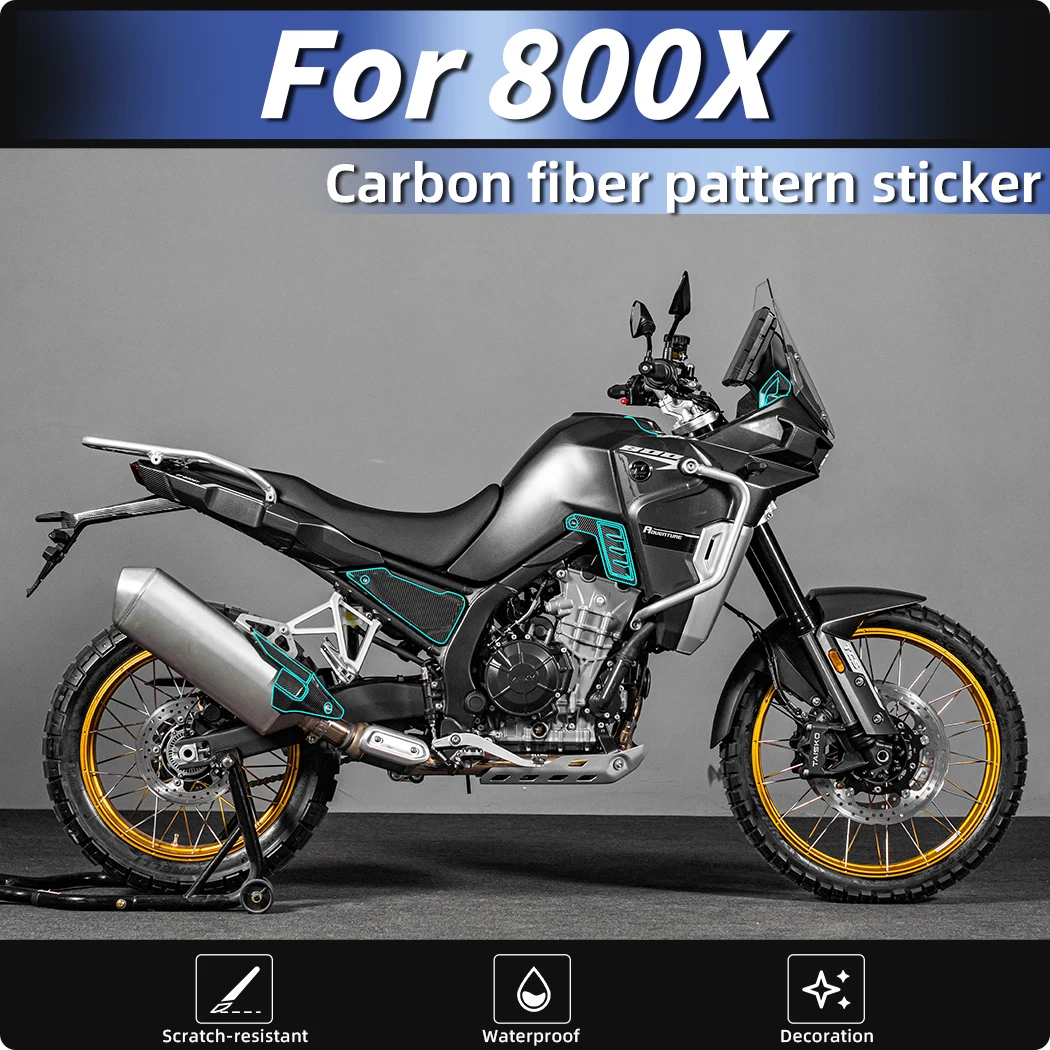 ل Kove 800X دراجة نارية 5D ألياف الكربون حماية كامل الجسم التفاف الفيلم-ملصقات مقاومة للماء المضادة للخدش أجزاء موتو وزارة الدفاع #1