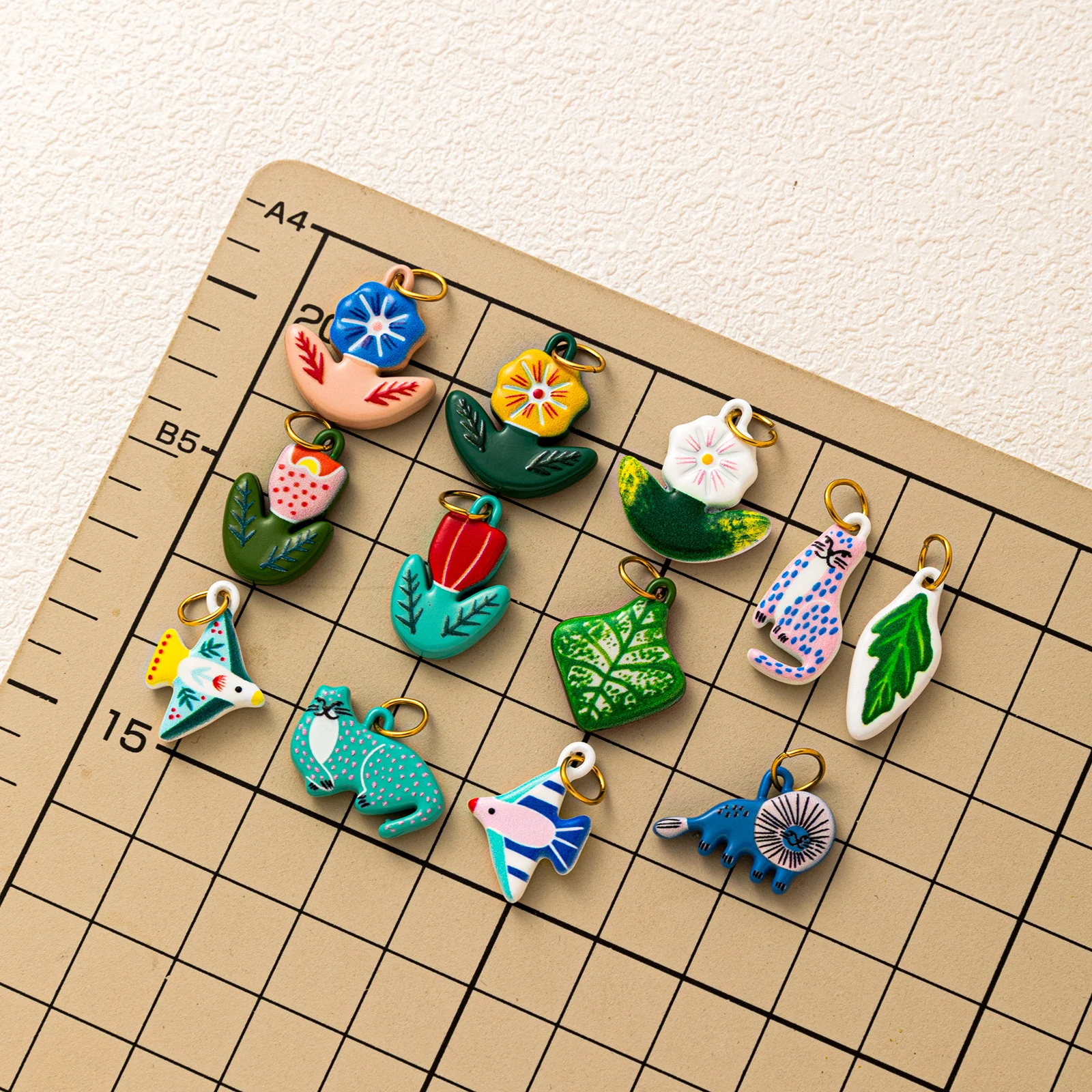 Modisches und trendiges neues Vogel-Blumen-Blatt-Accessoire DIY-Anhänger Charms Schmuckherstellung – Detail 1