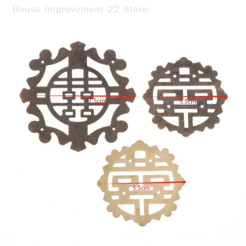 4 Buah Kotak Kayu Sudut Dekoratif Perunggu Antik Tiongkok Pelindung Kotak Besi Penutup Sudut Perangkat Keras Furnitur Kerajinan