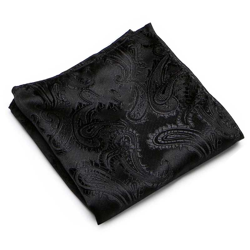 Brand Classic Hot sale Handkerchief Black Suit Accessories Solid Men Abraham Lincoln\'s birthday Fit Workplacee