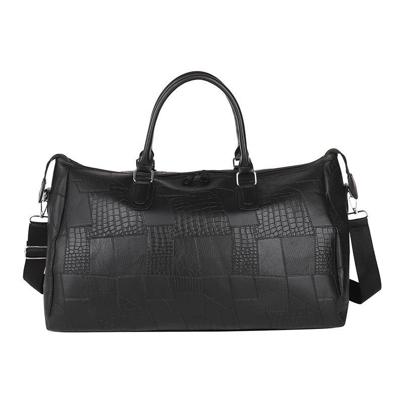 

Gym Stone Pattern Bag PU Leather Travel Totes Duffle Men'S Sports Fitness Business Casual Luggage Handbag Outdoor Shoulder Bag