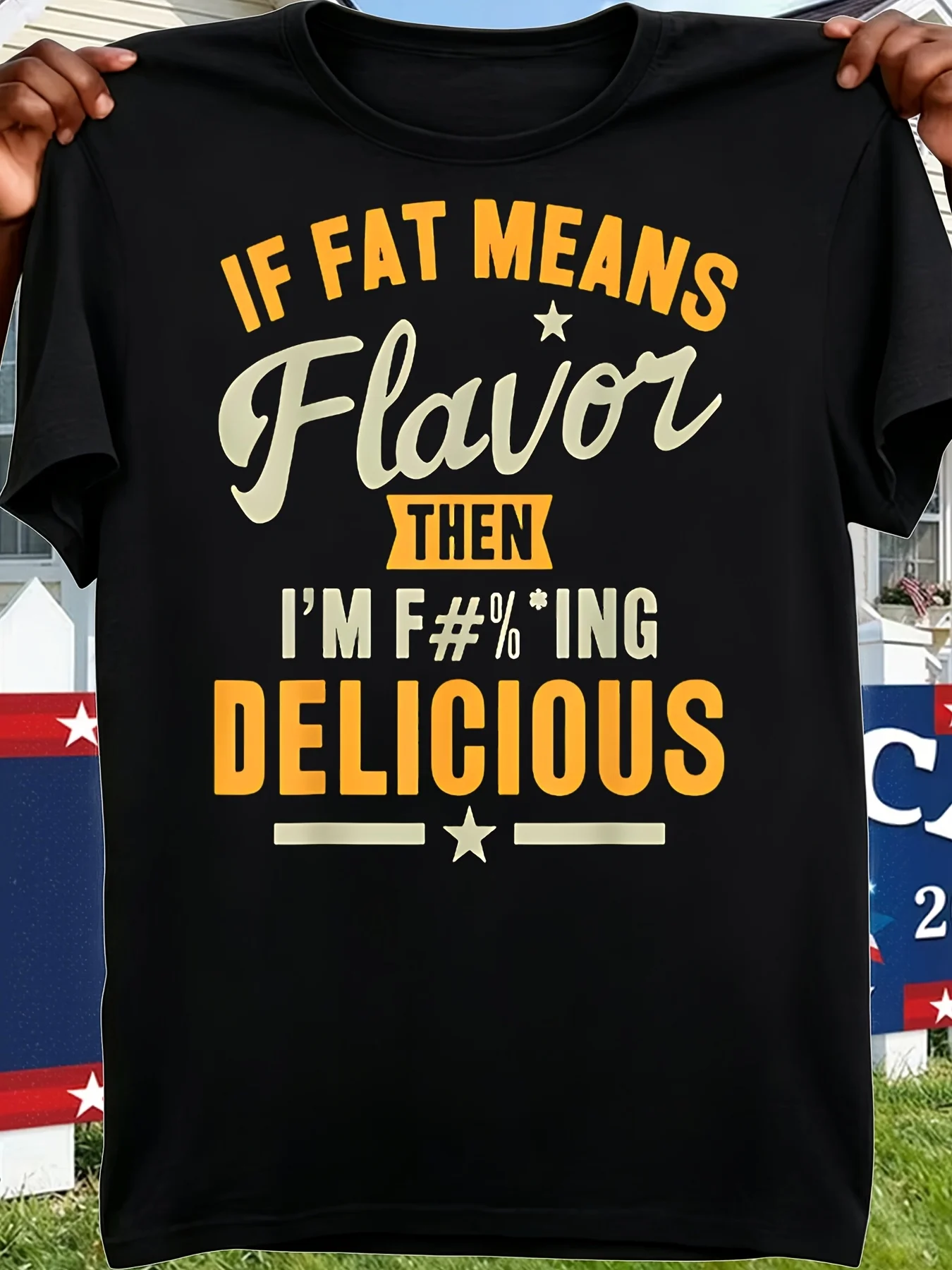If—This Means—This—Tastes This Way—Then—I Am Delicious. Designed in a Street Fashion Style, Casual Couple's T-Shirt, Large Size, Extra Large Size