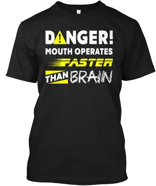 Футболка Danger Mouth Operates Faster Than Brain, размеры от S до 5XL