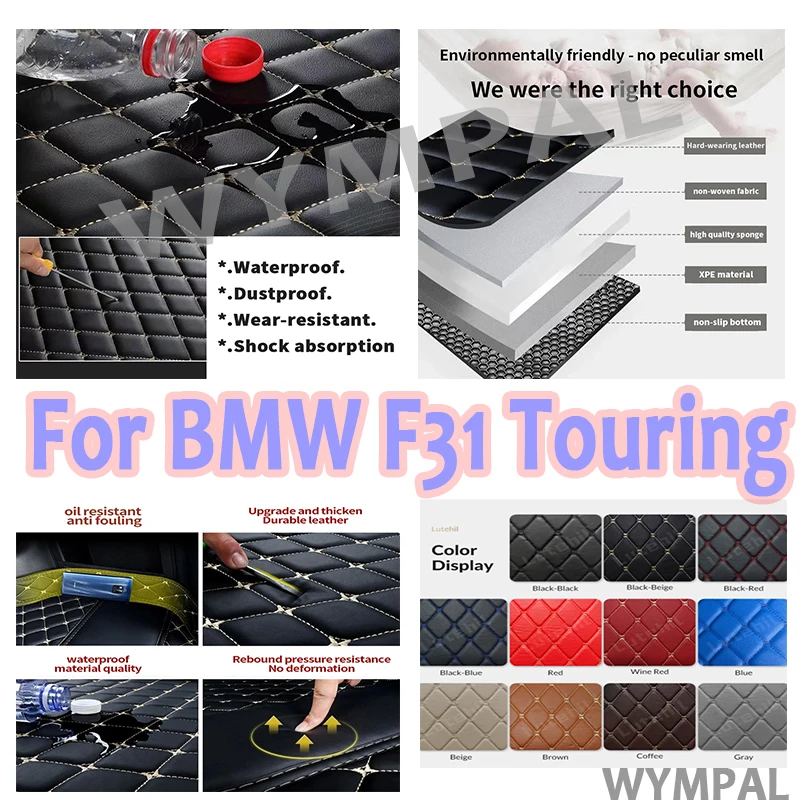 

Роскошные автомобильные коврики на заказ для BMW F31 Touring 2013 2014 2015 2016, кожаные мужские и женские автомобильные коврики, полное покрытие, автомобильные полные