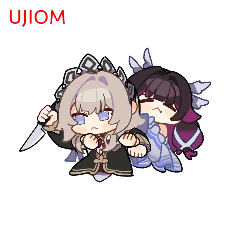 UJIOM Colombia Genshin Impact Mirror Wall Stickers Cool Lovely Anime Light Switch Decals Suitable For Smooth And Clean Surface