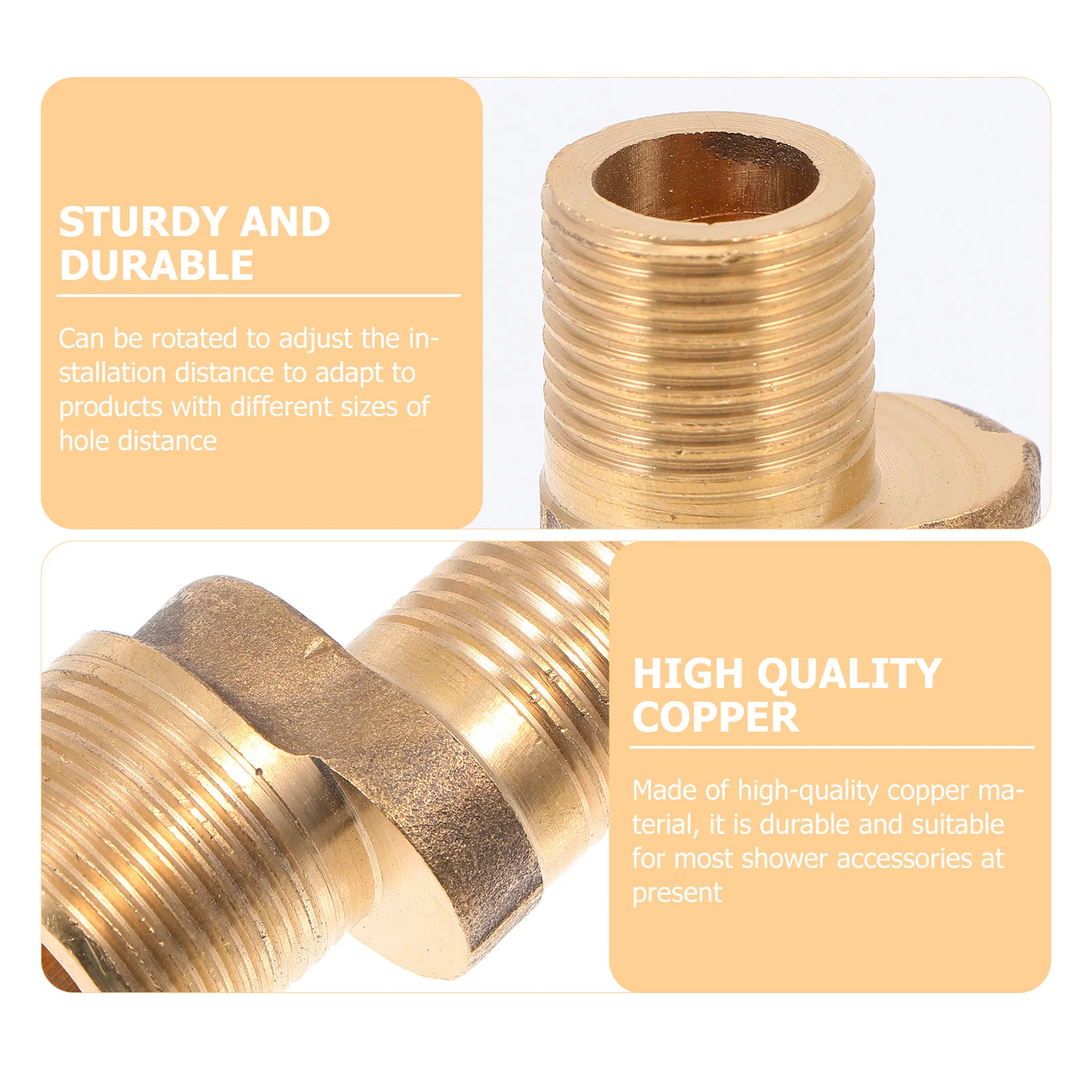 Universal Shower Curved Foot Made of Premium Copper Rotatable Design Fits Most Shower Systems Bathroom Renovation Essentials