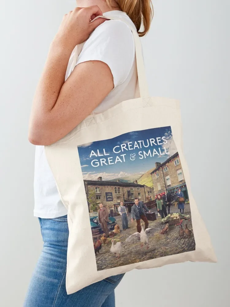 All Creatures Great and Small family Tote Bag shopping bag logo the tote bag Women's beach bags Big women