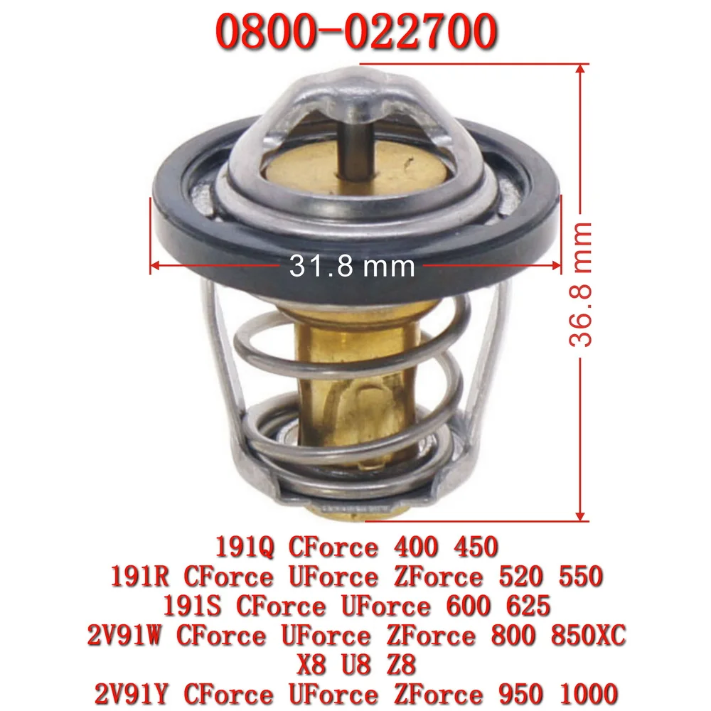 Motorcyle Thermostat 0800-02270 for CForce 800 850 ATV 0800-022700 CF 550 500 800 1000 450 400 520 625 600 850 Accesorios