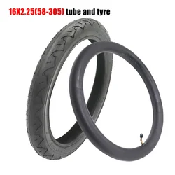 Electric Bicycle Tires 16x2.25(58-305) Inch Tire Bike Tyre Inner Tube size 16X2.125 with a Bent Angle