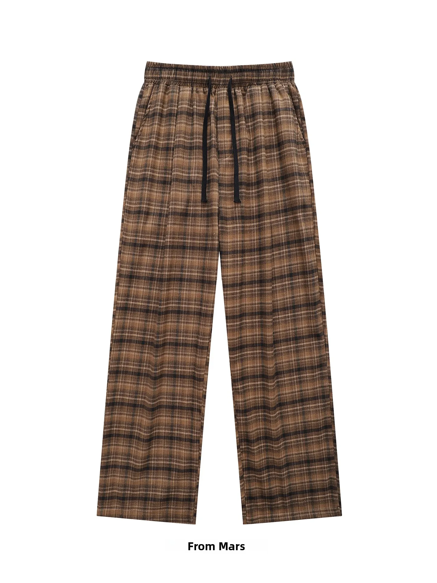 

Повседневные широкие брюки в клетку Color Blo Youth Autumn Winter Straight Cut Street Sle Couple Match FR от High Street Ins