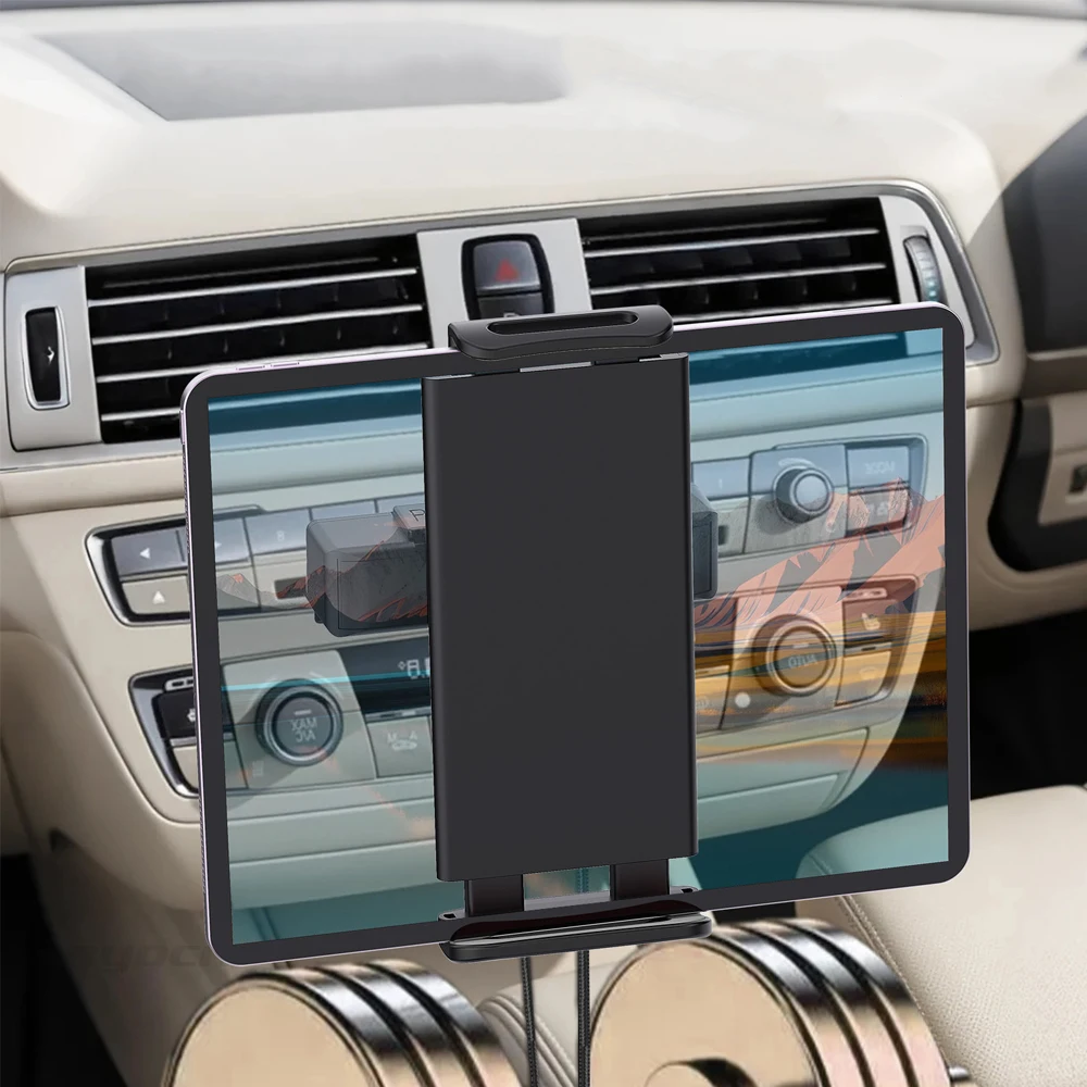 

360 ° Вращающаяся автомобильная подставка для планшета, держатель для мобильного телефона, универсальный кронштейн для навигации для расширяемого планшетного телефона 4-12 дюймов, универсальный