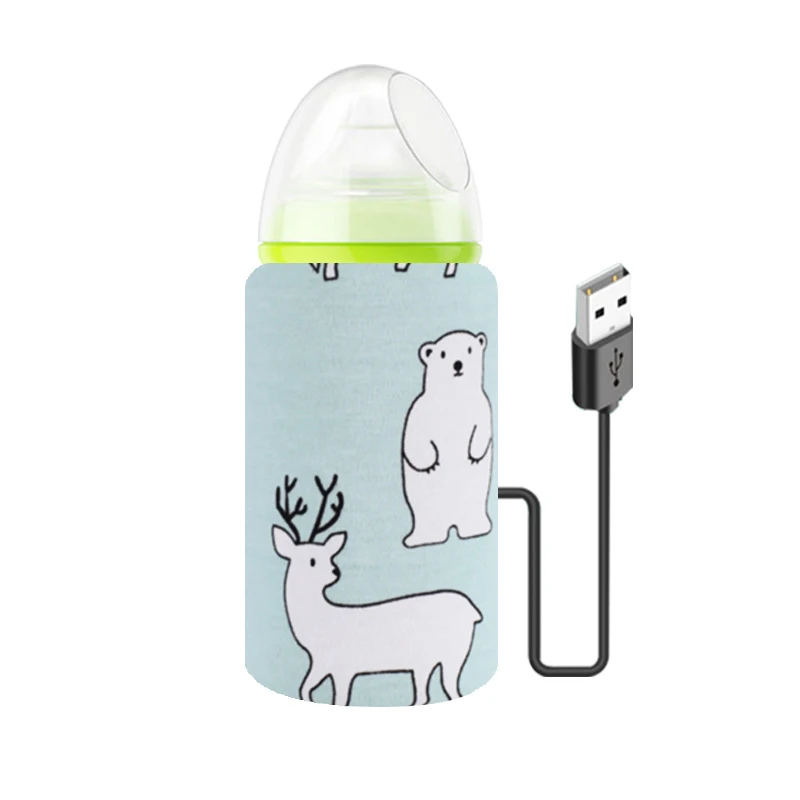 USB Milk Water Bottle Warmer Travel Stroller Insulated Baby Nursing Bottle Heater Newborn Infant Portable Bottle Feeding Warmers