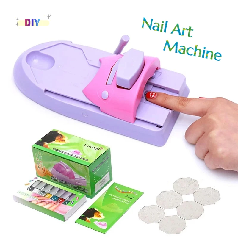 

Nail Art Printer DIY Pattern Printing Machine Art Printing Stencil Printing Tools Colorful Nail Art Set
