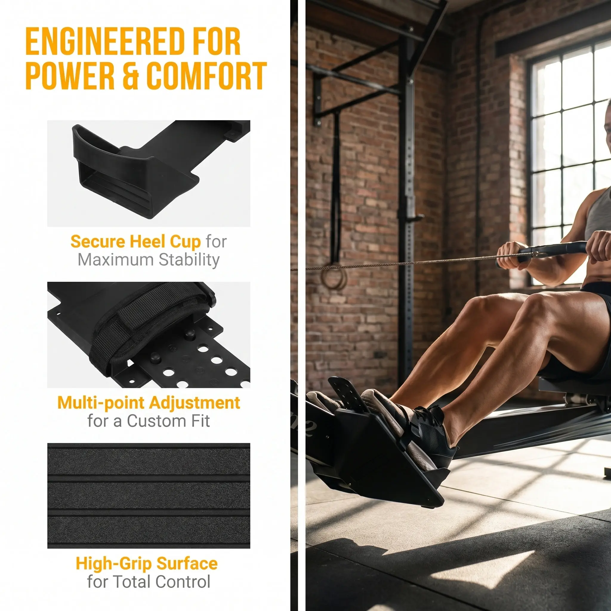 1 คู่ แป้นเหยียบเครื่องกรรเชีย - Home Gym Universal Machine บทวิจารณ์และราคา