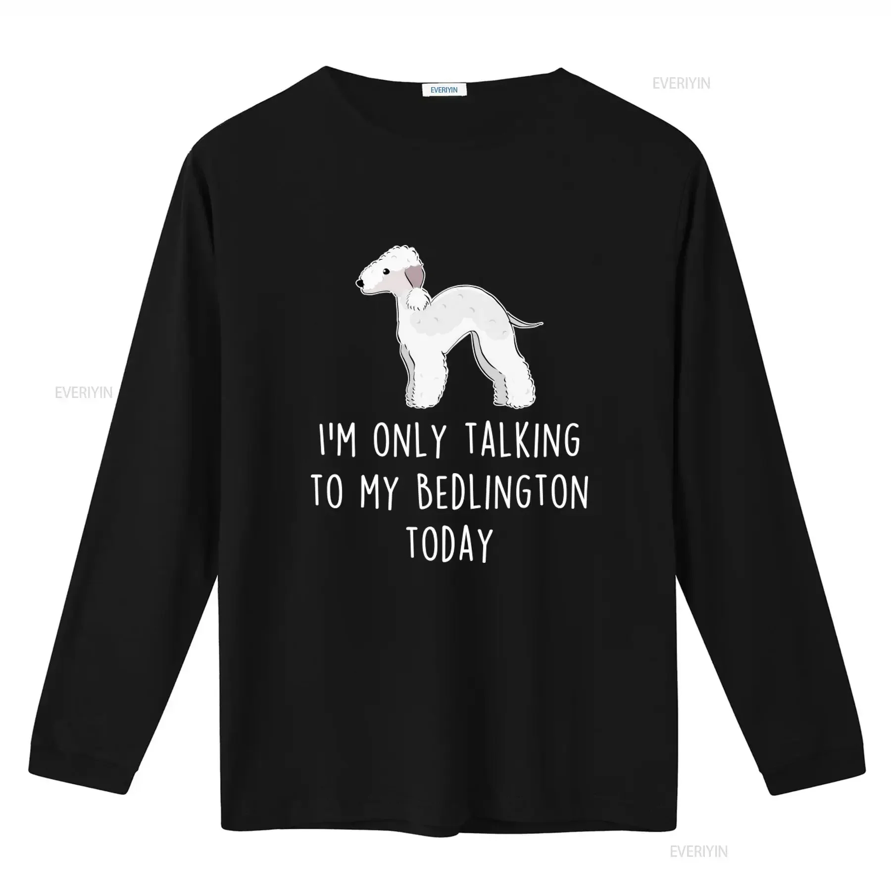 Bedlington Terrier T Shirt I'm Only Talking to My Today Funny Dog Lover Design for Cute Mom Dad Pet Sandy Humor vintage Washed - view 2