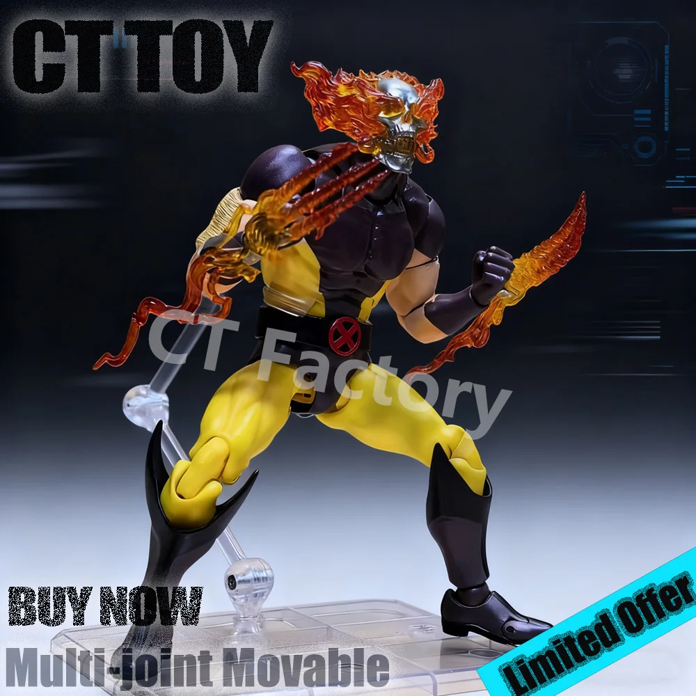 

Bandai CT Toys Marvel Ghost Rider Росомаха Фигурка Аниме Poseable Модель Комплект Коллекционная игрушка для взрослых Рождественский подарок Новый