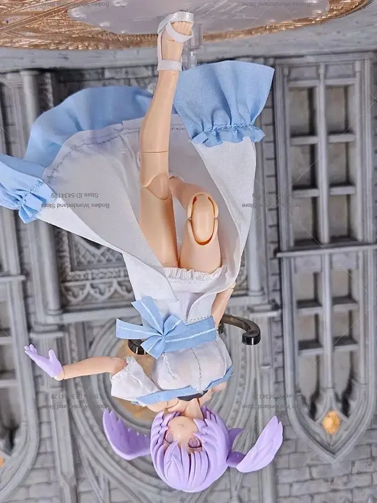 (Only Clothes) 1/12 Scale Mobile Suit Girl One Shoulder Slit Pleated Dress Model Clothes For 6inch Action Figure Doll