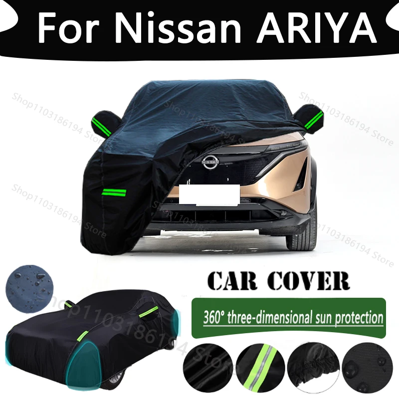 For Nissan ARIYA Outdoor Protection Full Car Cover Rainwater Sunshine Snow Covers Dustproof Scratches Car Cover