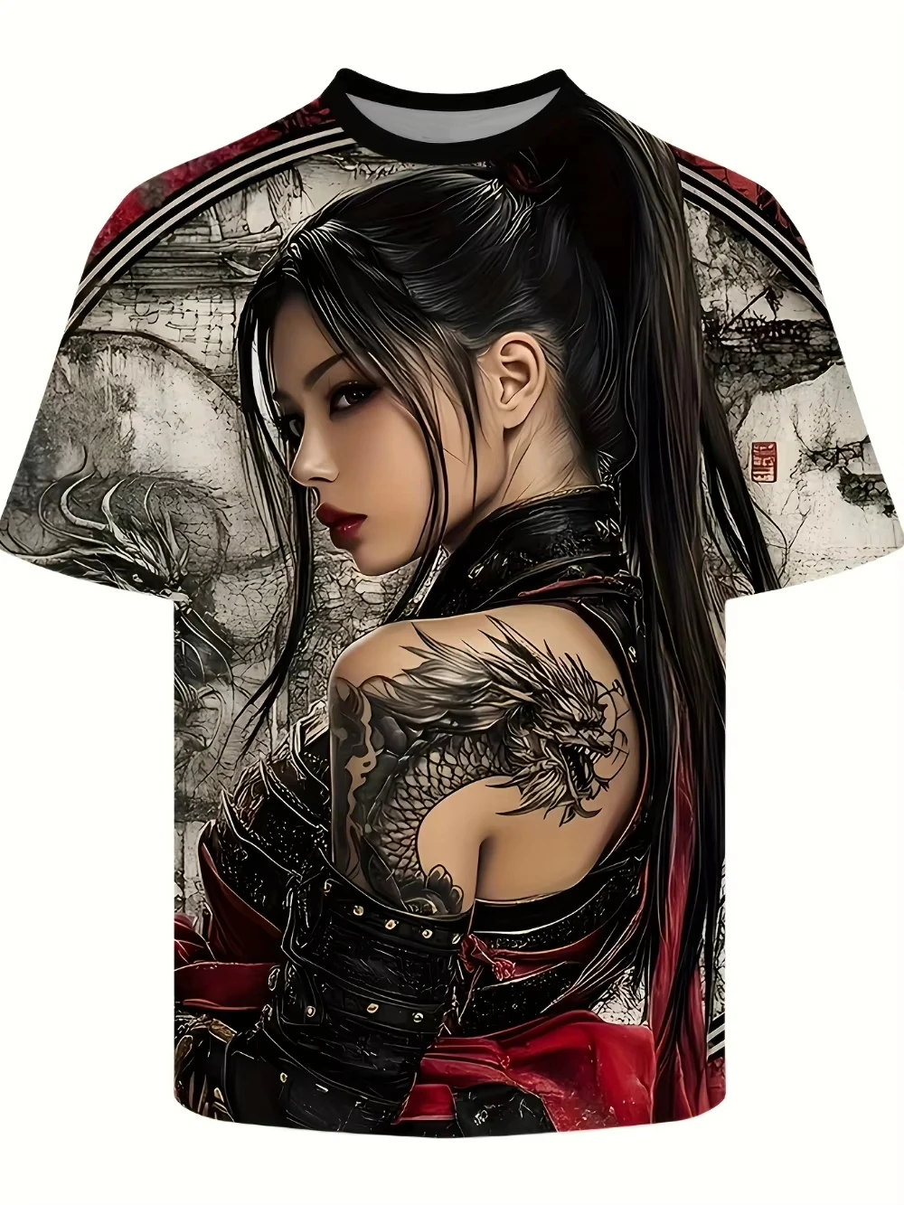 ثلاثية الأبعاد المطبوعة الإناث المحارب السيف الجرافيك تي شيرت الصيف الترفيه الجافة بسرعة تي شيرت رجالي ملابس الأطفال المحملة Y2k امرأة