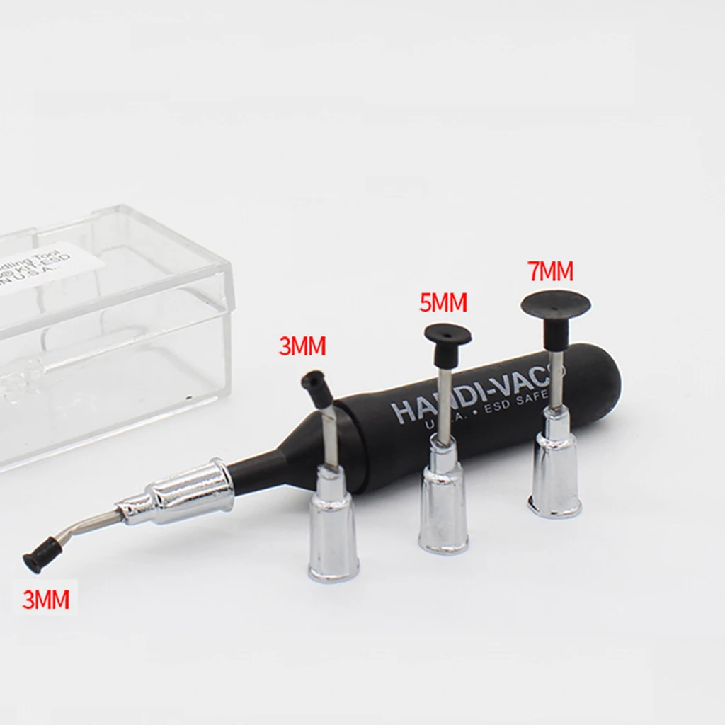 Imagem -03 - Sucção da Bomba de Vácuo de Bga Que Suga a Pena Anti-estática Mini Smt Smd ic Picker Picker Pega a Ferramenta da Mão do Recolhimento com Cabeçalhos da Sução a