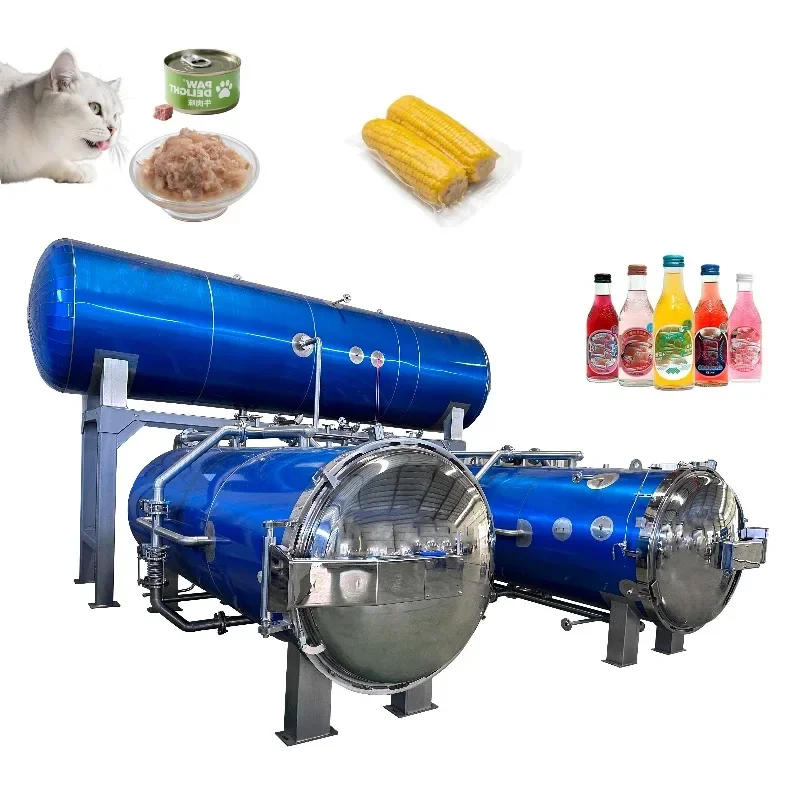 FL Industrial Horizontal Pressure Sterilization Kettle for Pouch & Pet Food Customized