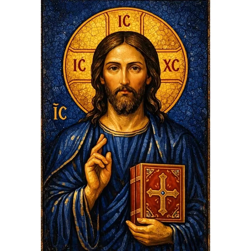 Vintage Sacred Painting 500/1000/1200/2000PCS No Frame Jigsaw Puzzle Orthodox Jesus Mosaic Themed Desktop Art Collectible Gift