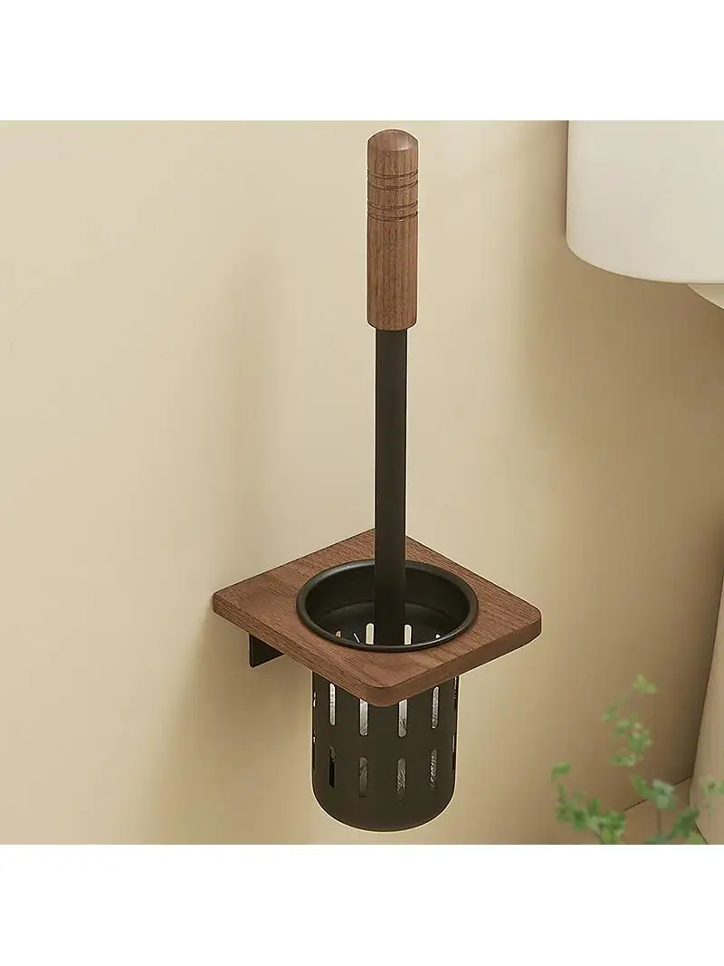 

Держатель для туалетного ершика из орехового дерева, настенный, для труднодоступных мест в туалете и ванной комнате