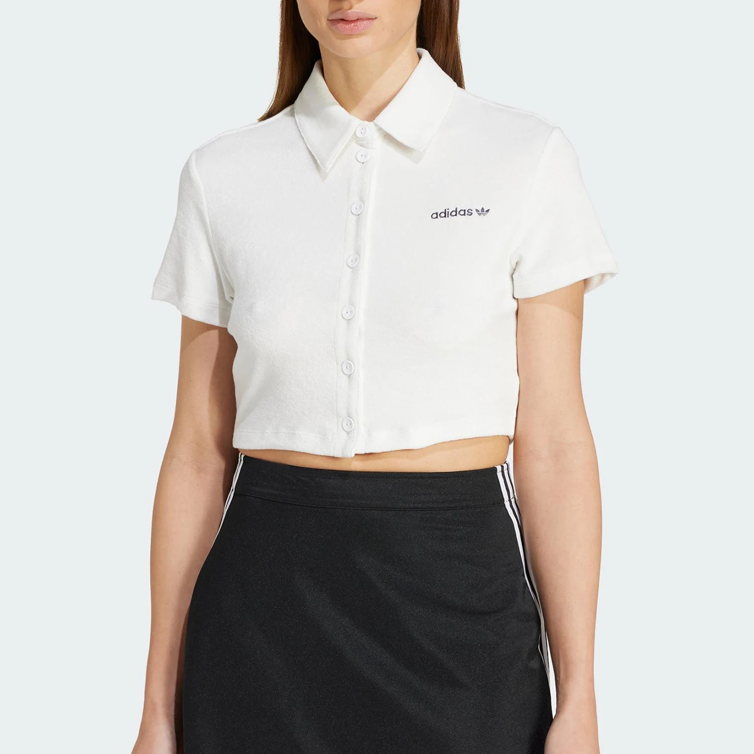 

Adidas genuine Three Stripes Women's Slim Daily Short Polo Shirt JC5334