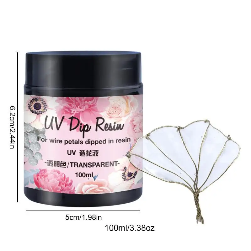 100Ml Uv Dip Hars Lijm Voor Draad Bloemen Kleurrijke Vloeibare Hoogglans Ultraviolet Uitharding Kristal Uv Lijm Sieraden Maken