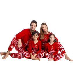 2023 Couples Christmas Family Matching Pajamas Set Red Santa Mother Kids Clothes Christmas Pajamas For Family Clothing Set