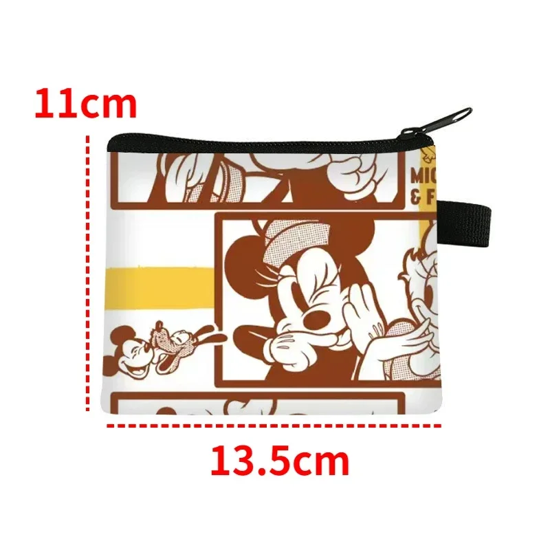 Disney Mickey Portable Storage Bag Minnie Mouse Cartoon Coin Purse Boys Girls Anime Women Small Makeup Bag Children Zipper Pouch