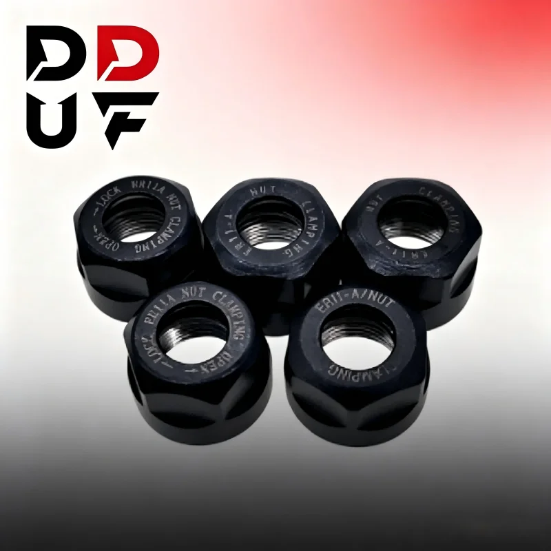 DDUF ER Collet Nuts High Precision Standard Lock Cap ER8 ER11 ER16 ER20 ER25 ER32 ER40 CNC Milling Engraving Machine Tool Holder