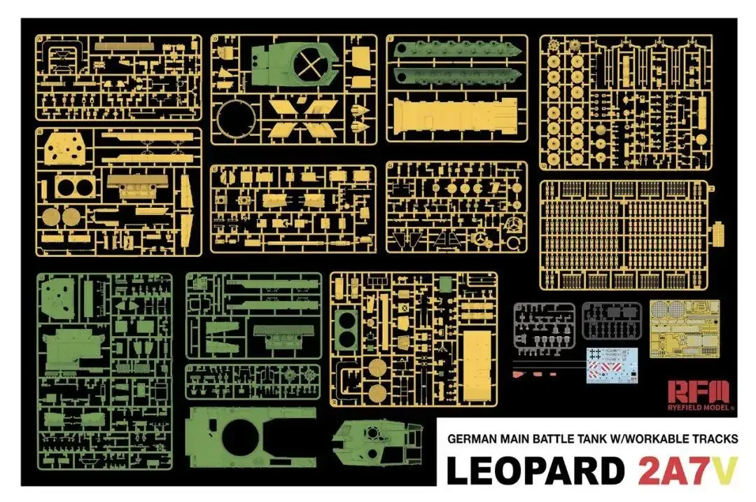 Ryefield RM5109 1/35 GERMAN LEOPARD 2A7V MBT WORKABLE TRACKS /Upgrade Set