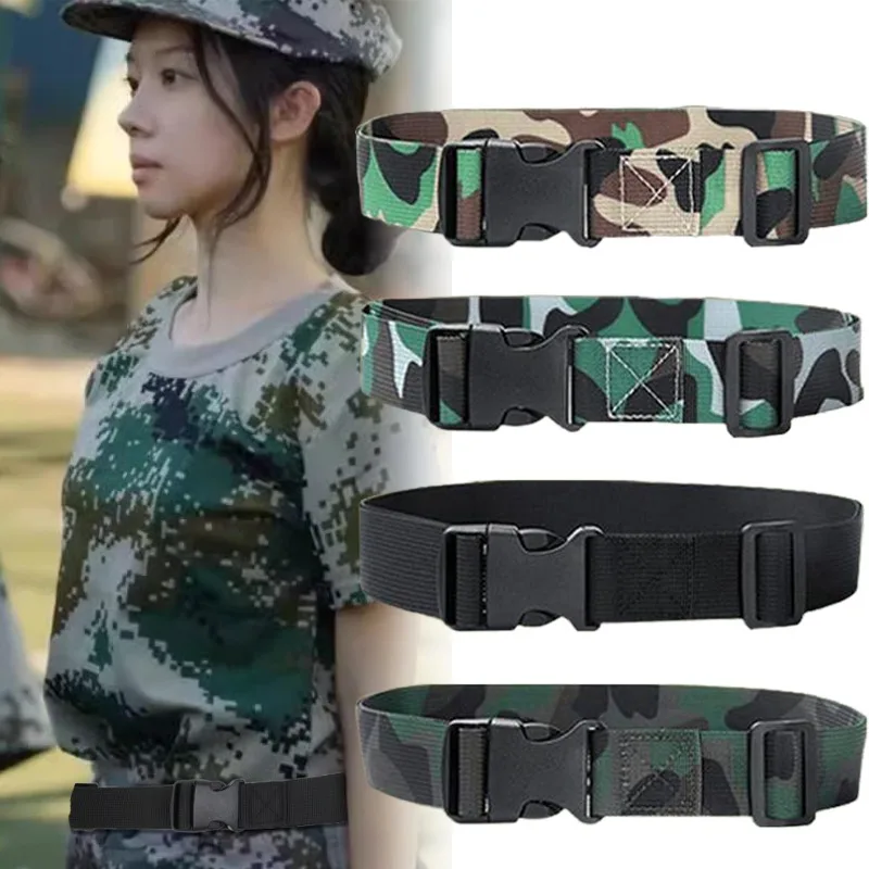 Multifunctional Camouflage Belt for Outdoor Military Tactical Combat Students Military Training Canvas Unisex Universal Belt