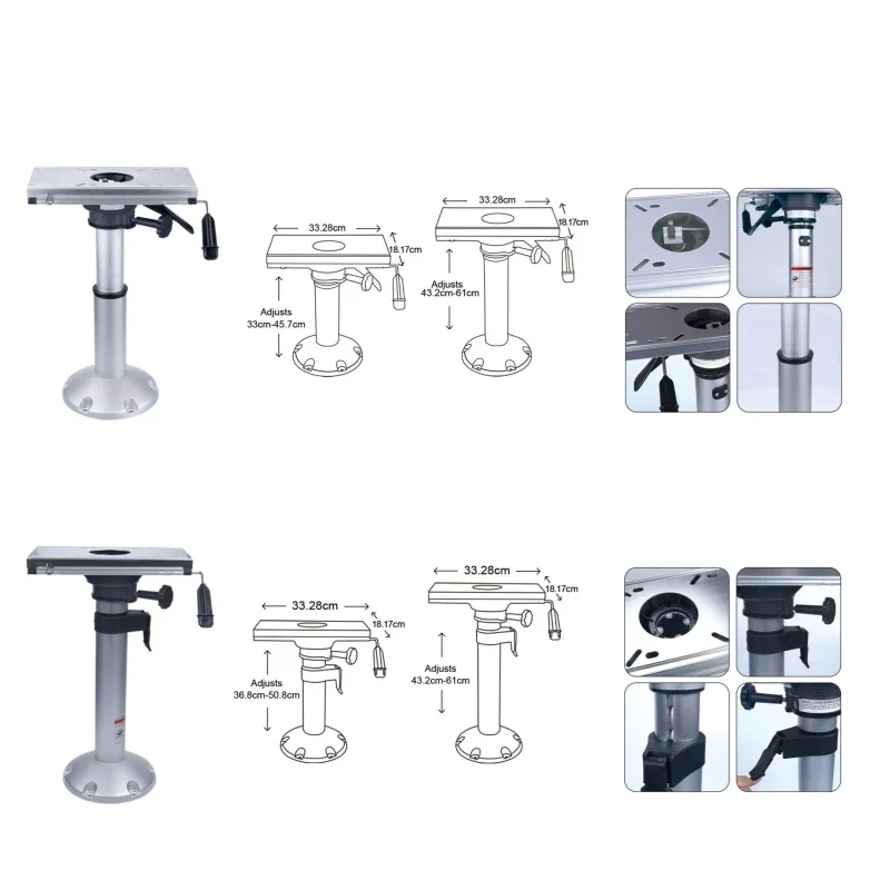 Seat Base Pneumatic Adjustable Aluminum Alloy Anti-corrosion Anti-rust Seat Marine Accessories