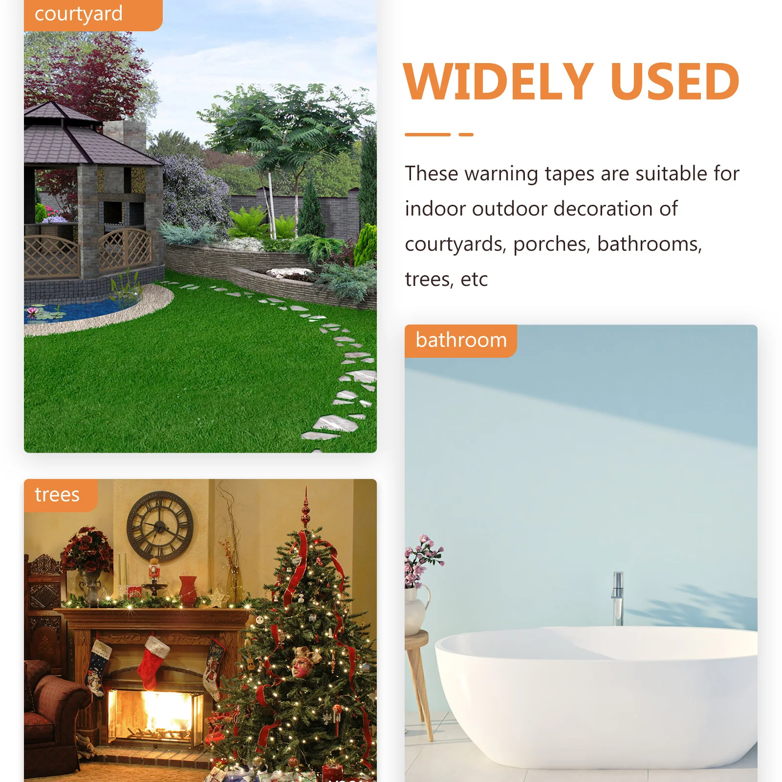 

5Pcs Halloween Warning Tape Heavy Duty Pe Caution Safety Barrier Tape for Haunted House Party Outdoor Indoor Warning Line