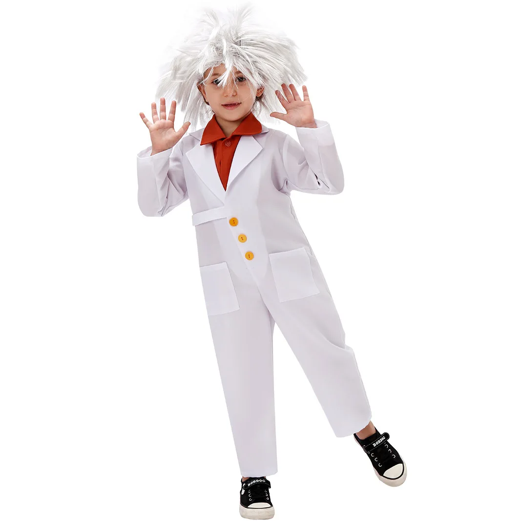 

Детские костюмы на Хэллоуин для косплея ученых, профессиональная одежда для кампуса, сценические костюмы для физиков, косплей костюмы