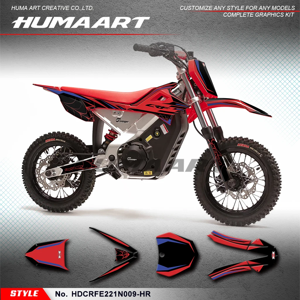 

HUMAART Personalized Graphics Decal Kit Sticker Sheet for Honda CRF-E2 / CRF E2 2021 2022 2023 2024 2025, HDCRFE221N009-HR