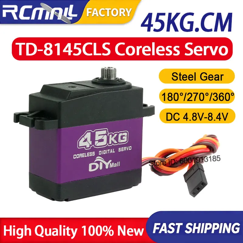 TD-8145CLS 45KG Digital Servo 180 Degree HV Coreless High Torque Metal Gear Servo Motor for 1/10 RC Car Truck Crawler Setup