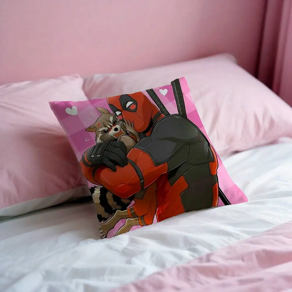Classic-D-Deadpool Cool Throw Pillow Covers Pattern Cushion Cover Suitable For Sofa Bedroom Car Pillow Cover