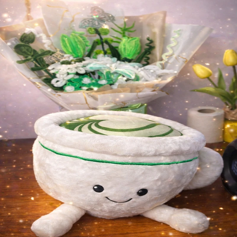 

New Stock Matcha Latte Plush Toy Cute Plush Doll Soft Stuffed Plushie Room Decor Kids Birthday Gift