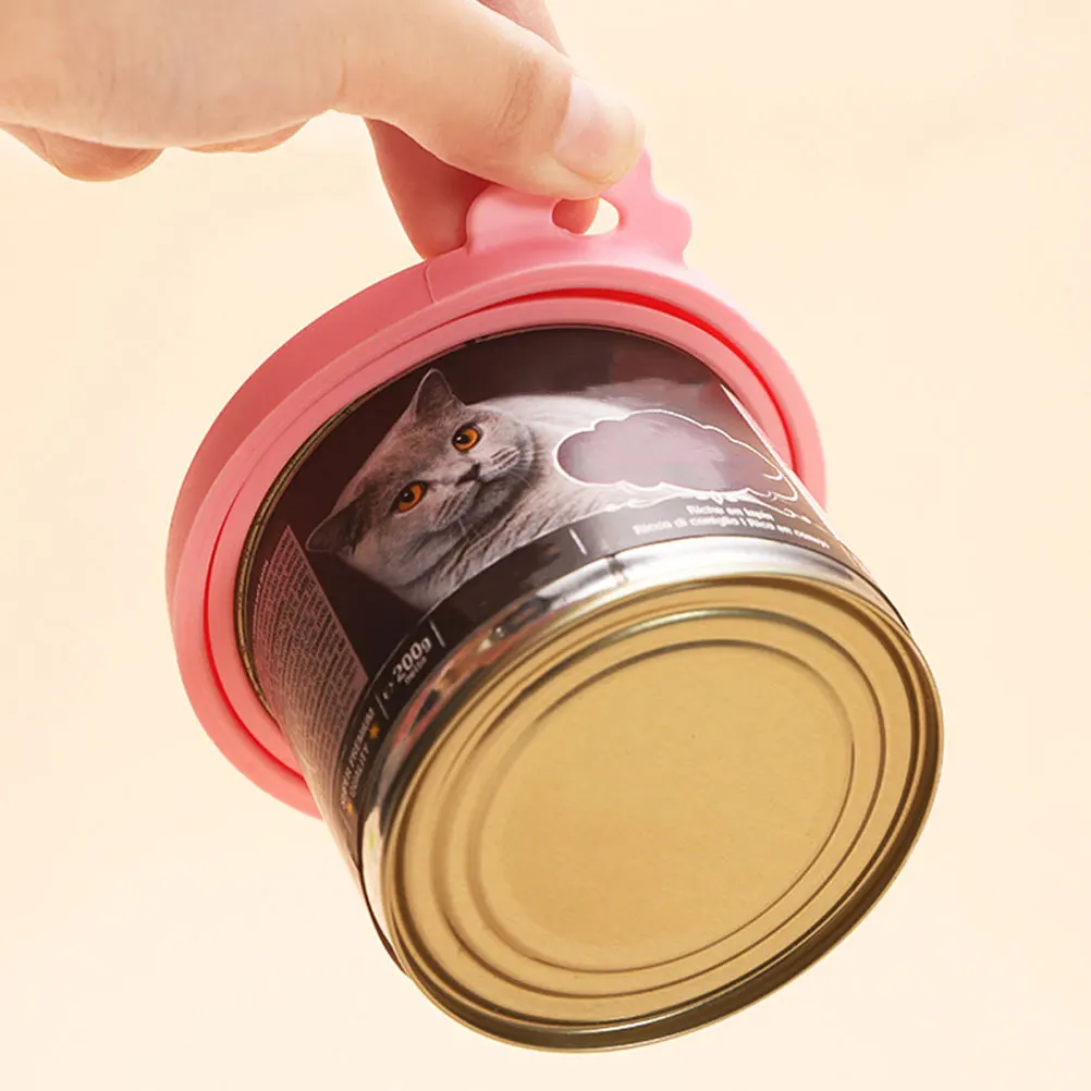 

7pcs Silicone Can Lids Durable Wear Resistant for Pet Food Jar Leak Proof Storage Covers Household Cat Dog Food Sealing Lids
