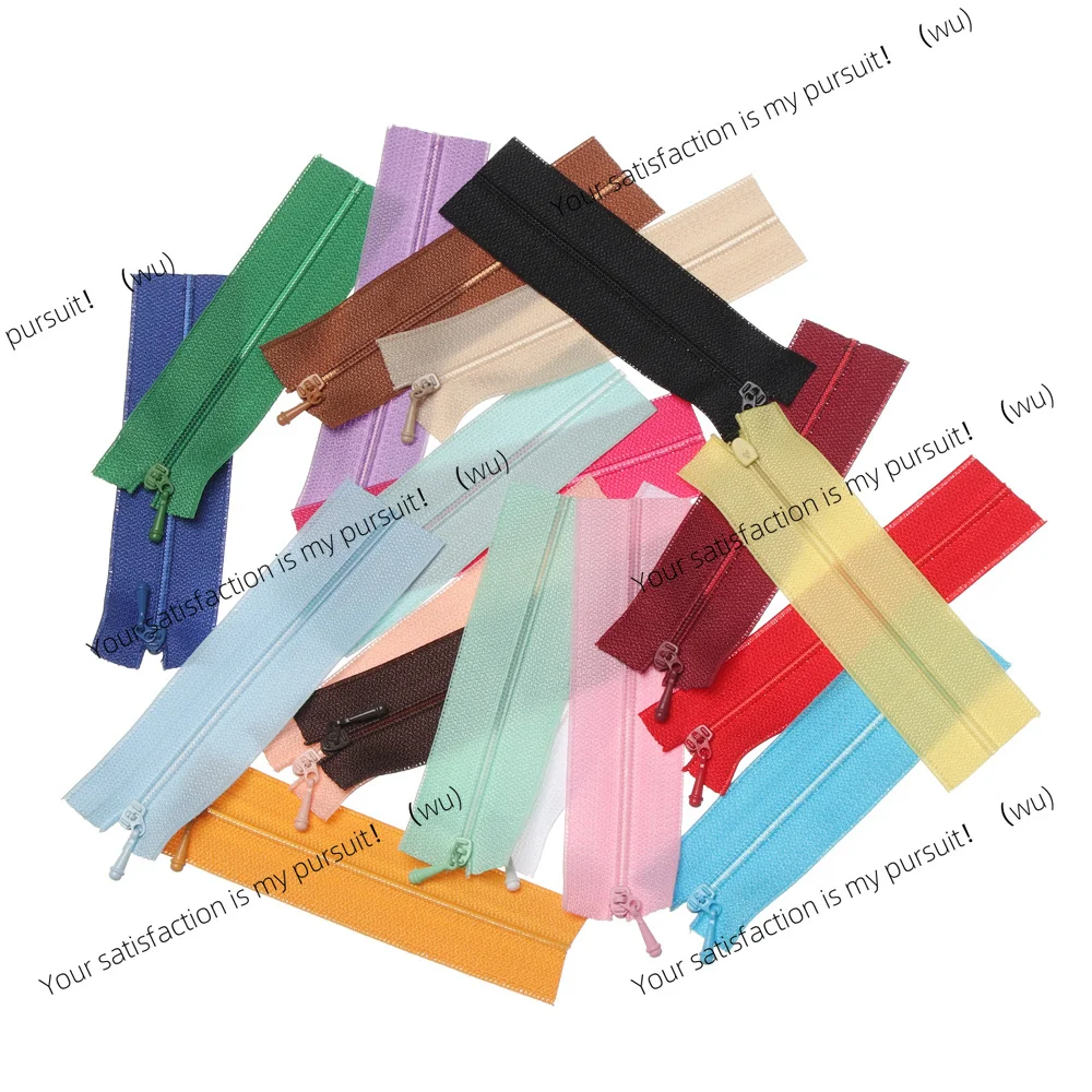 7~ 10Cm mini doll clothes zipper, zipper, clothes decal, hand sewing, scrapbook, DIY clothing accessories, 19 colors, 1 piece.