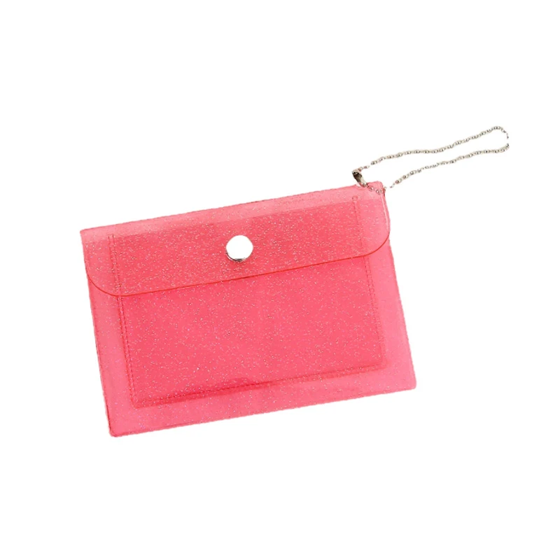Transparent Wallet 4 Colors Meal Card Holder  Fastener Sleeve PVC Mini Card Sleeve For Business Card