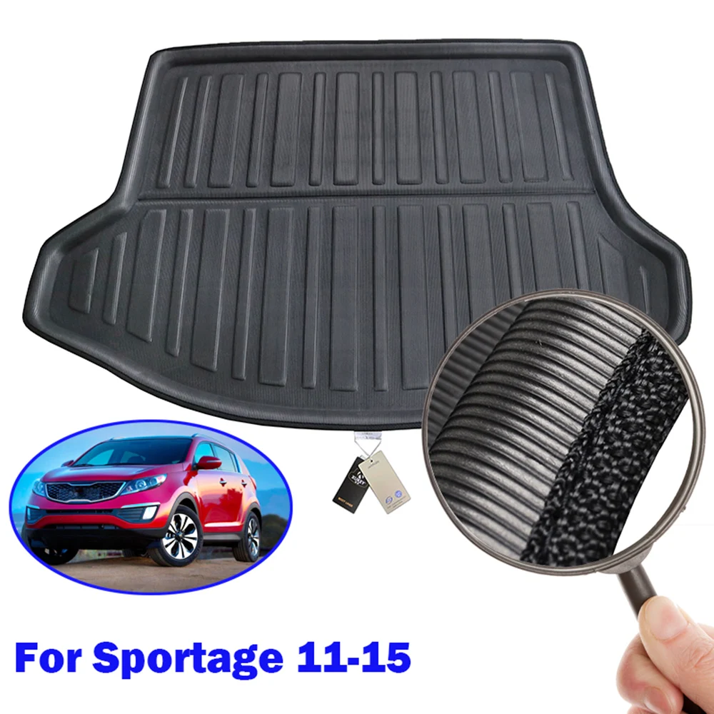 For KIA Sportage 2011 - 2015 Rear Trunk Liner Cargo Boot Mat Floor Tray Protector Carpet Mud Kick Pad 2012 2013 2014 R SL