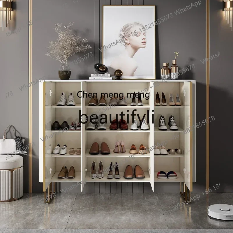 

P178 Современный простой шкаф для обуви из каменной плиты, шкаф для хранения на крыльце в итальянском стиле, декоративная перегородка для дома