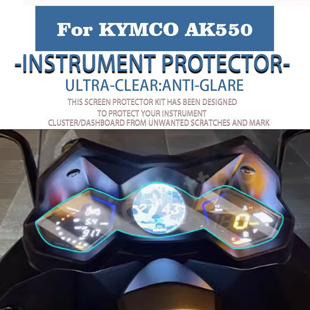 For KYMCO AK550 AK 550 Motorcycle Cluster Scratch Protection Film Screen Protector Dashboard Instrument