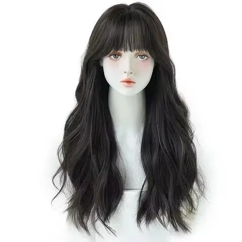 26“ Long Omber Orange yellow Wavy Women’s Cosplay Hair Wig for Halloween Christmas Anime Wigs