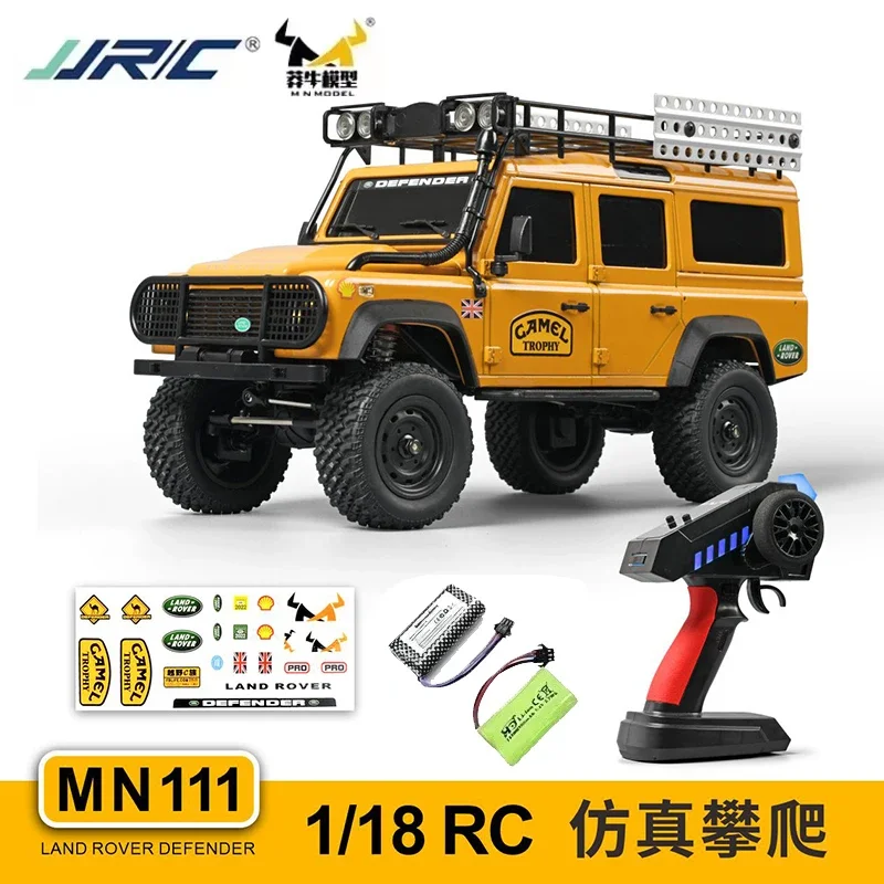 Mangmiu1:18 MN111 Model Land Rover Defender Model 4 Drive Mountain Bike Off-road Climbing RC Remote Control Car for Boys Gift